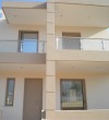 Glass railings with inox support for a house in Kos